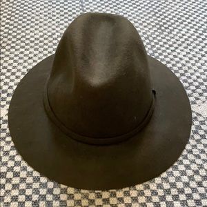 Zara army green fedora